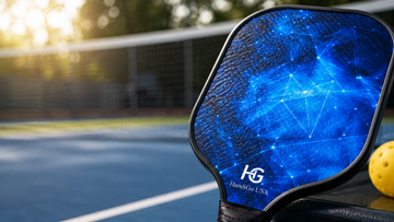 fiberglass pickleball paddle face texture close-up